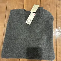 ユニクロ　プレミアムラムセーター 4XL グレー
