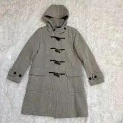 INED イネド レディース ダッフルコート S ウール グレー フランドル