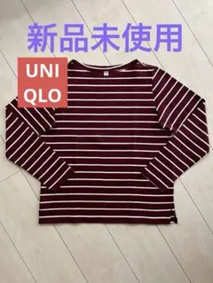ユニクロ　WOMENボーダーボートネックT（長袖）S
