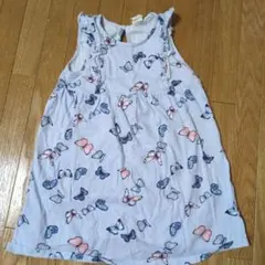 H&M ノースリーブワンピース 98cm 蝶々柄のサムネイル