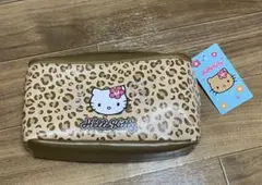ハローキティ ギャル バニティポーチヒョウ柄 日焼けキティ