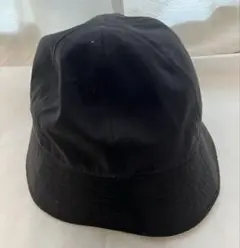 美品黒ハット 帽子 シンプル 浅め ビームスレディース メンズ
