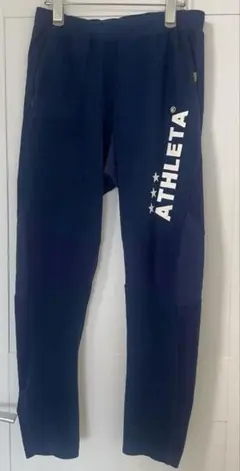 ATHLETA ネイビー ロゴ入りパンツ