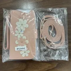 訳あり iPhone12mini ピンク スマホケース ショルダー