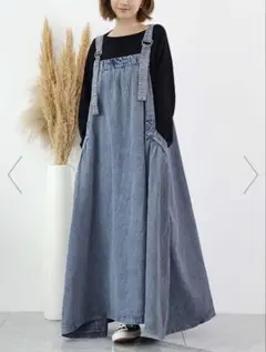 Doux Belle ジャンパースカート デニムワンピース