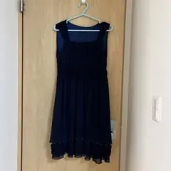 ワンピース　ドレス　レディース　M ネイビー　結婚式　パーティー