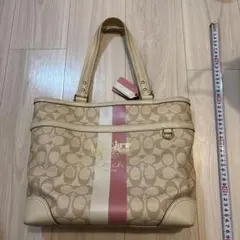 Coach トートバッグ ベージュ/ピンク