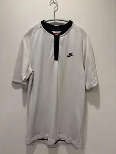 【美品】Nike ボタン付きポロシャツ S ホワイト/ブラック