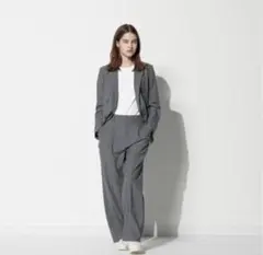 UNIQLO ユニクロ タックワイドパンツ 221-464886 グレー