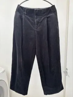 HARE ブラック コーデュロイ ワイドパンツ　　ハレのサムネイル