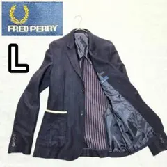 FRED PERRYフレッドペリー　テーラードジャケット　ウール　コットン　Lのサムネイル