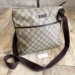 本物☆グッチ GGスプリーム ミニショルダーバッグ 斜めがけ ポシェット バッグ