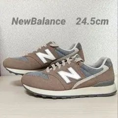 New Balance スニーカー 24.5cm ブラウン/グレー ニューバラン