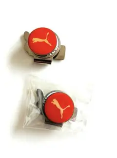 PUMA ゴルフマーカー 赤 2個セット