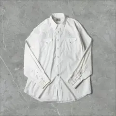70s USA製 H BAR C RANCHWEAR ウエスタンシャツ ホワイト