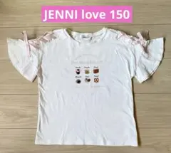 JENNI love 肩リボン フリル袖 Tシャツ ホワイトのサムネイル