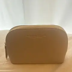 ベージュ 合成皮革 ポーチ