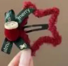 クリスマス星型ヘアピン