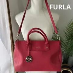 FURLA フルラ リンダ サッチェル　2WAY ショルダーバッグ　トート 赤