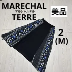 マルシャルテル☆フラワープリント ドット切り替えスカート☆2(M)のサムネイル