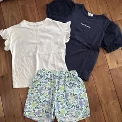 Tシャツ2枚とショートパンツの3点セット　120のサムネイル