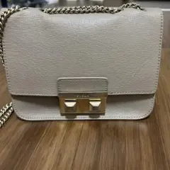 最終値下げ【FURLA】フルラ　チェーン　ショルダーバッグ　ライトグレー