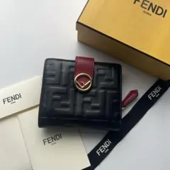 224 極上美品 FENDI フェンディ ズッカ 2つ折り財布
