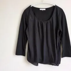 【プロポーションボディドレッシング】カットソー　ラメ　Ｌサイズ　黒　Tシャツのサムネイル