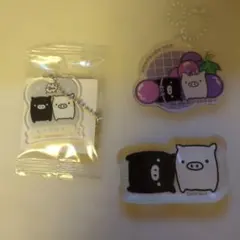 モノクロブー アクリルキーホルダー 3点セット