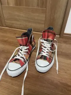 Converse All Star レッド・チェック柄 ハイカット