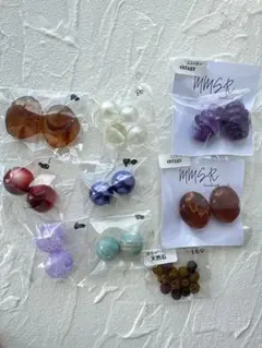 ビンテージアクリルビーズセット10個