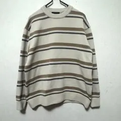 極美品　ストライプデザイン ニットセーター