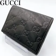 GUCCIグッチ　グッチシマ　名刺入れ　カードケース　GG柄 ブラック　レザーのサムネイル