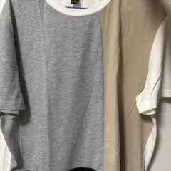 SHEIN カラーブロック Tシャツ Lサイズ