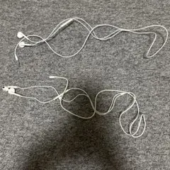 有線イヤホン マイク付き3.5mmジャック 白 2つセット