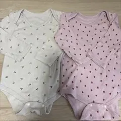 さくらんぼといちご柄のロンパース肌着　90㎝