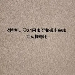 성한빈...♡̴21日まで発送出来ません様専用　ハンビン
