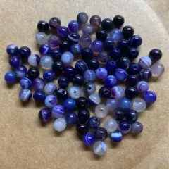 パープルストライプアゲート　4mm 90粒