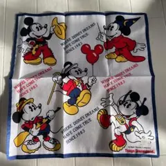 東京ディズニーランド　レトロハンカチ