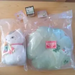 一番くじ　夏目友人帳　ニャンコ先生ぬいぐるみ2点とデザートボウル　まとめ売り