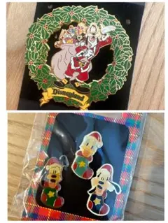 ディズニー　クリスマス　ピンバッジ グーフィー 2000 ドナルド　プルート
