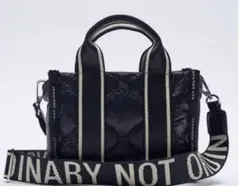 ZARA キルティングショルダーバッグ 黒