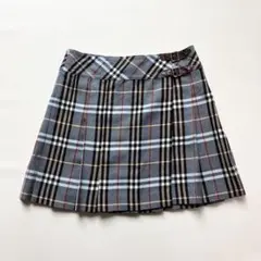 バーバリーブルーレーベル　プリーツ　巻きスカート　ベルト　ノバチェック　36