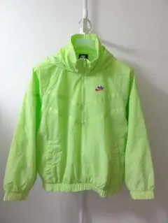 NIKE アノラックウーブンパーカー ナイロン ハーフジップ 黄緑 S ナイキ