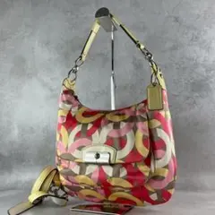✨稀少✨美品✨コーチ　クリスティン　オプアート　ホーボーバッグ　2way