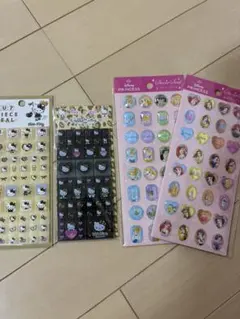 タイルシール　キティ　ヒョウ柄　プリンセス　ストーンシール