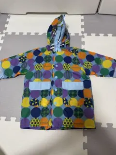 【美品】branshes レインコート カラフル ドット柄 90cm