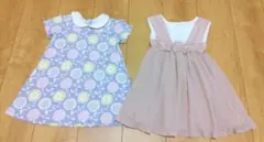 【2点セット】ワンピース 90cm ユニクロ アプレレクールのサムネイル
