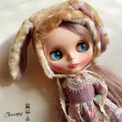 ネオブライスサイズ うさぎ 耳 ボンネット 白 78 - メルカリ