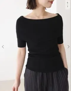 スローブイエナ　オフショルダーリブニットのサムネイル